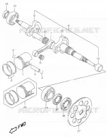 CRANKSHAFT (MODELE AY50 K1) for Suzuki KATANA 50 2001