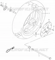 FR. WHEEL (MODELE K1) for Suzuki KATANA 50 2001