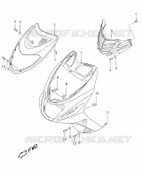 FROM LEG SHIELD (MODELE K1) for Suzuki KATANA 50 2001