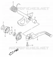 KICK STARTER  (MODELE X/Y/K1) for Suzuki KATANA 50 2001