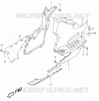 LOWER FAIRING (MODELE K1) for Suzuki KATANA 50 2001