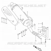 MUFFLER (MODEL W P04) for Suzuki KATANA 50 2001