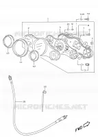 SPEEDOMETER (MODELE K1) for Suzuki KATANA 50 2001