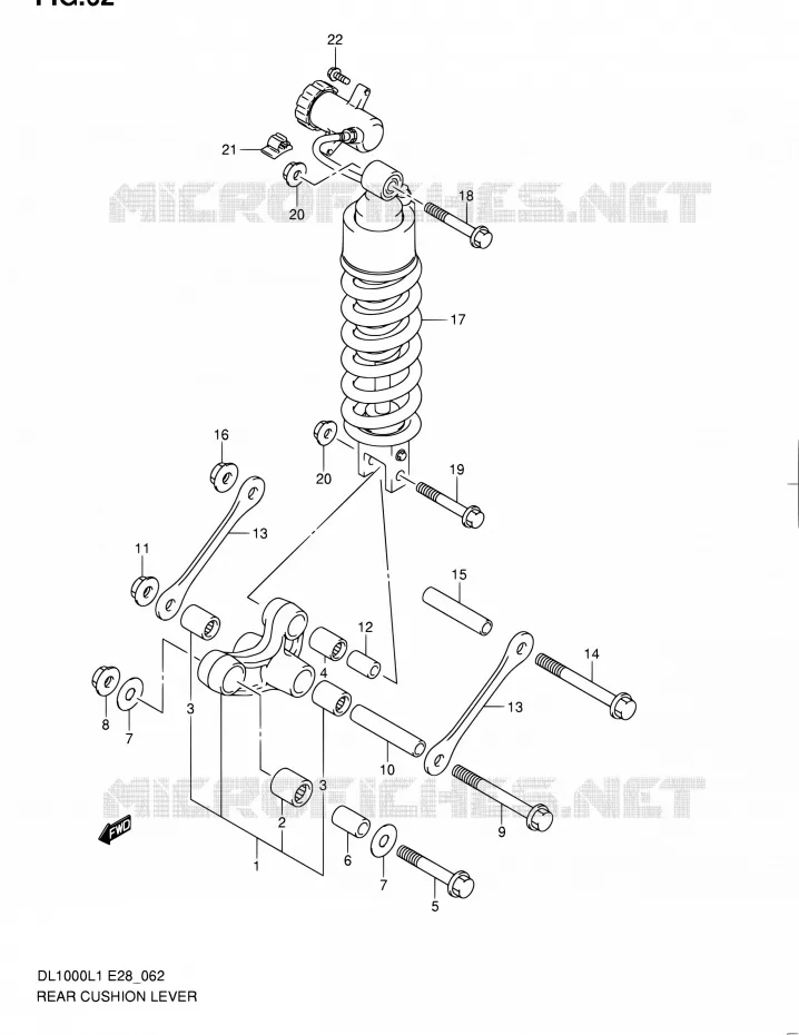 SHOCK ABSORBER LINKAGE Suzuki MOTO 1000 V-STROM 2011  DL1000 L1 (E03,E28,E33)