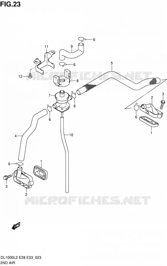 ANTI POLLUTION SYSTEM Suzuki MOTO 1000 V-STROM 2012  DL1000L2(E03,E28,E33)