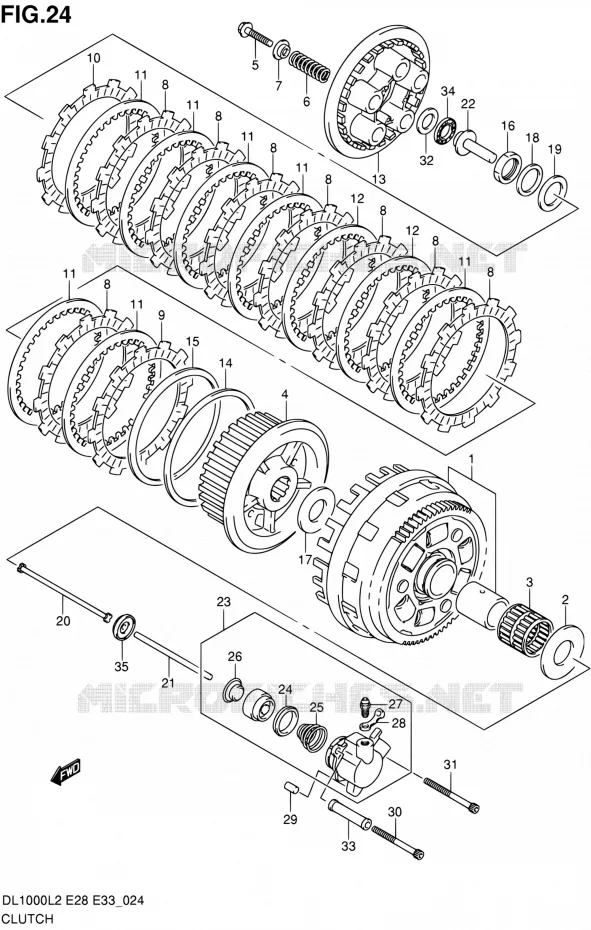 CLUTCH Suzuki MOTO 1000 V-STROM 2012  DL1000L2(E03,E28,E33)
