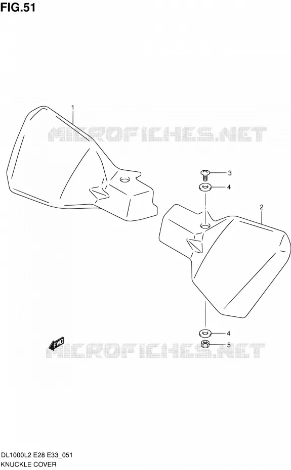 KNUCKLE COVERS Suzuki MOTO 1000 V-STROM 2012  DL1000L2(E03,E28,E33)