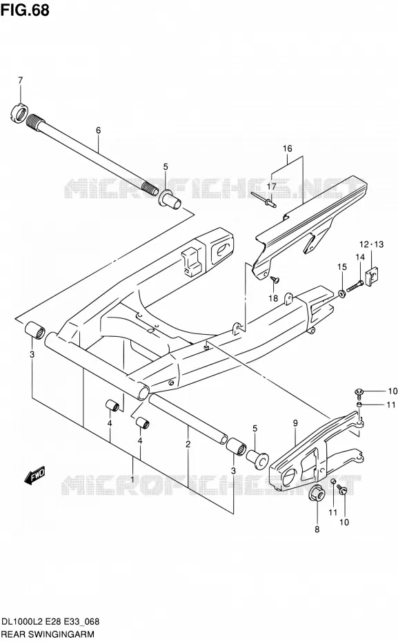 SWINGARM Suzuki MOTO 1000 V-STROM 2012  DL1000L2(E03,E28,E33)