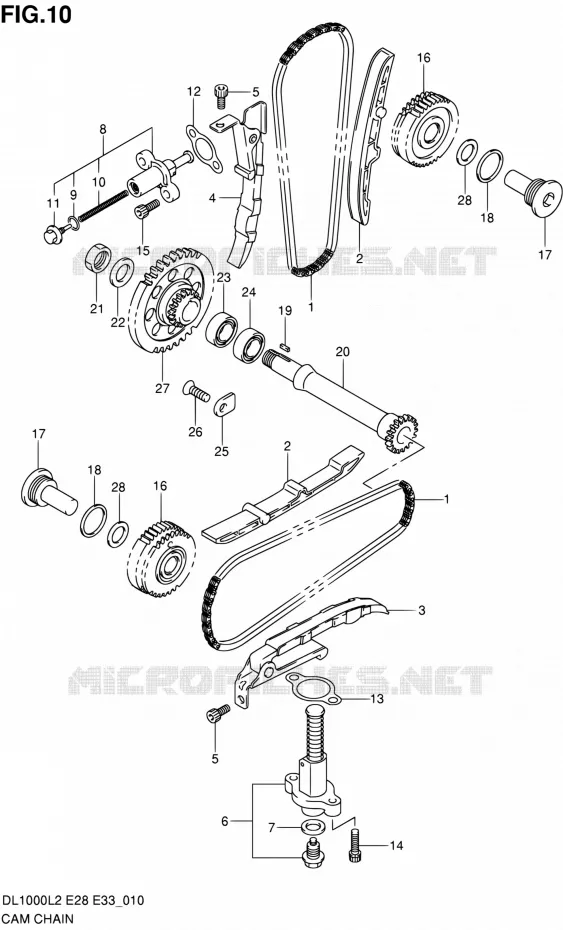 TIMING Suzuki MOTO 1000 V-STROM 2012  DL1000L2(E03,E28,E33)