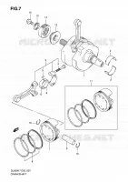CRANKSHAFT for Suzuki V-STROM 650 2008
