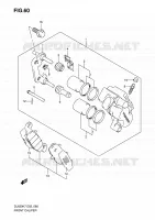 FRONT CALIPER for Suzuki V-STROM 650 2008