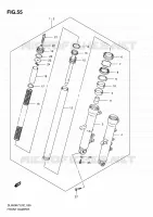 FRONT FORK for Suzuki V-STROM 650 2008