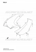 SIDE COWL INSTALLATION PARTS for Suzuki V-STROM 650 2008