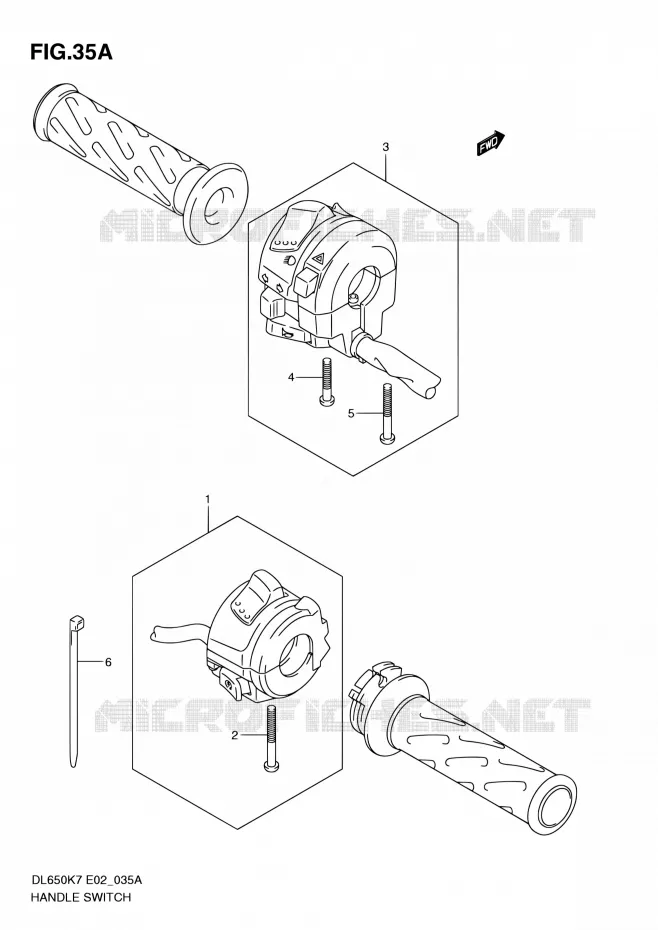 SWITCHES (MODEL K9 P37,MODEL L0) Suzuki MOTO 650 V-STROM 2009  DL650 K9 (E02,E19,E24,E37)