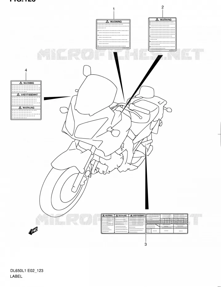 LABEL (DL650L1 E24) Suzuki MOTO 650 V-STROM 2011  DL650 L1 (E02,E19,E24)