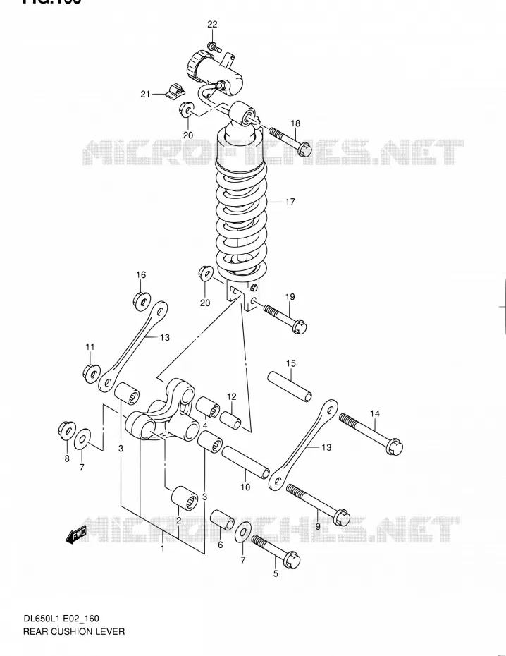 SHOCK ABSORBER LINKAGE Suzuki MOTO 650 V-STROM 2011  DL650 L1 (E02,E19,E24)