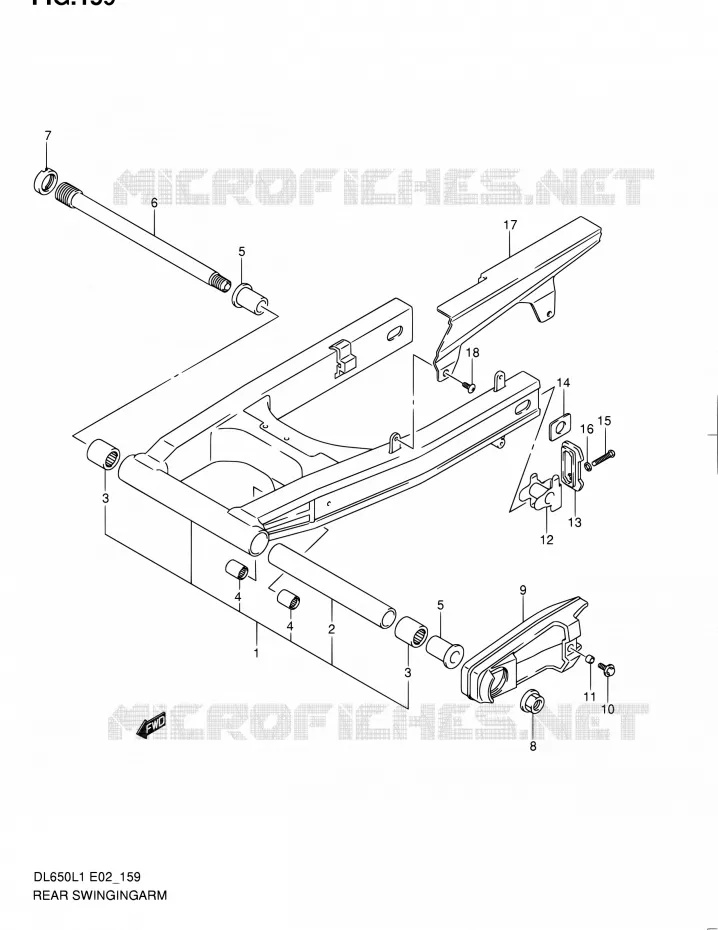 SWINGARM Suzuki MOTO 650 V-STROM 2011  DL650 L1 (E02,E19,E24)