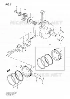 CRANKSHAFT for Suzuki V-STROM 650 2008