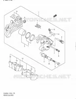 REAR CALIPER (DL650AL1 E19) for Suzuki V-STROM 650 2011
