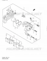 REAR CALIPER (DL650AL1 E24) for Suzuki V-STROM 650 2011