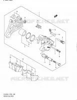 REAR CALIPER (DL650L1 E02) for Suzuki V-STROM 650 2011
