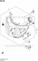 HEAD LAMP (WITH REFLECTOR) for Suzuki V-STROM 650 2013