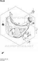HEAD LAMP (WITHOUT REFLECTOR) for Suzuki V-STROM 650 2013