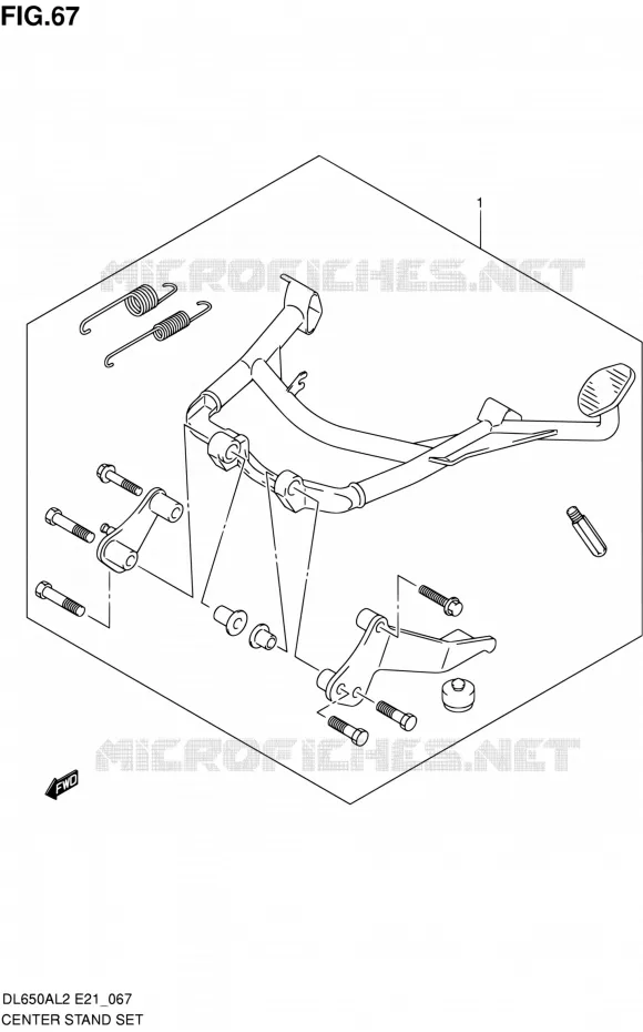 CENTER STAND SET (OPTIONAL) Suzuki MOTO 650 V-STROM 2012  DL650AUE L2 (E21)