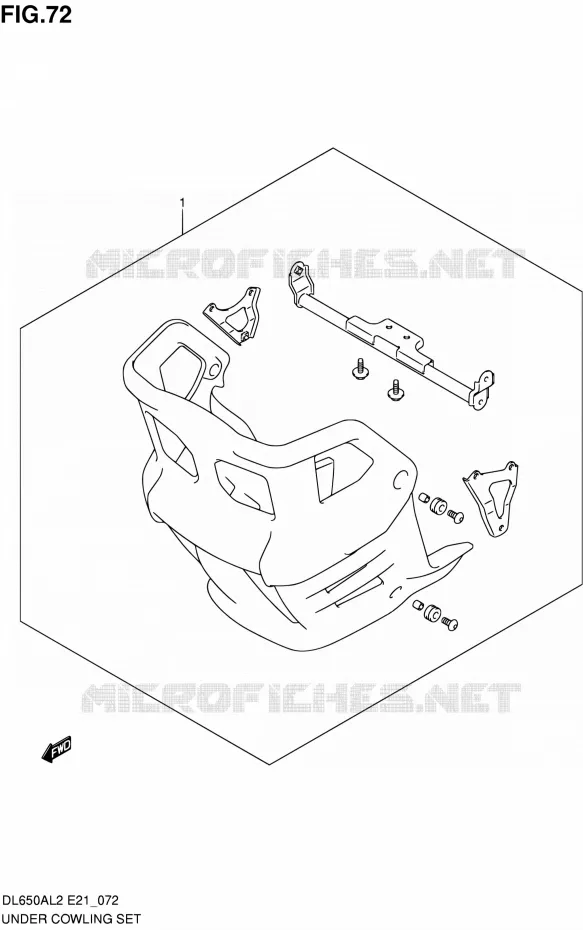 UNDER COWLING SET (OPTIONAL) Suzuki MOTO 650 V-STROM 2012  DL650AUE L2 (E21)