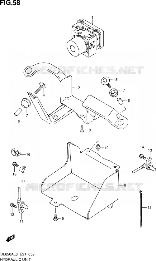 ABS SYSTEM Suzuki MOTO 650 V-STROM 2013  DL650AUE L3 (E21)