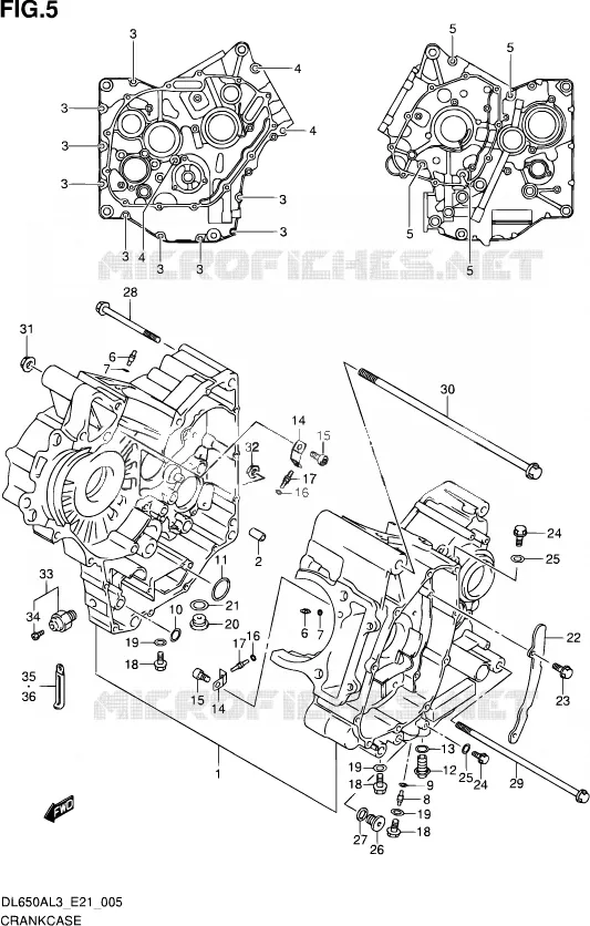 CRACKCASE COVER Suzuki MOTO 650 V-STROM 2013  DL650AUE L3 (E21)