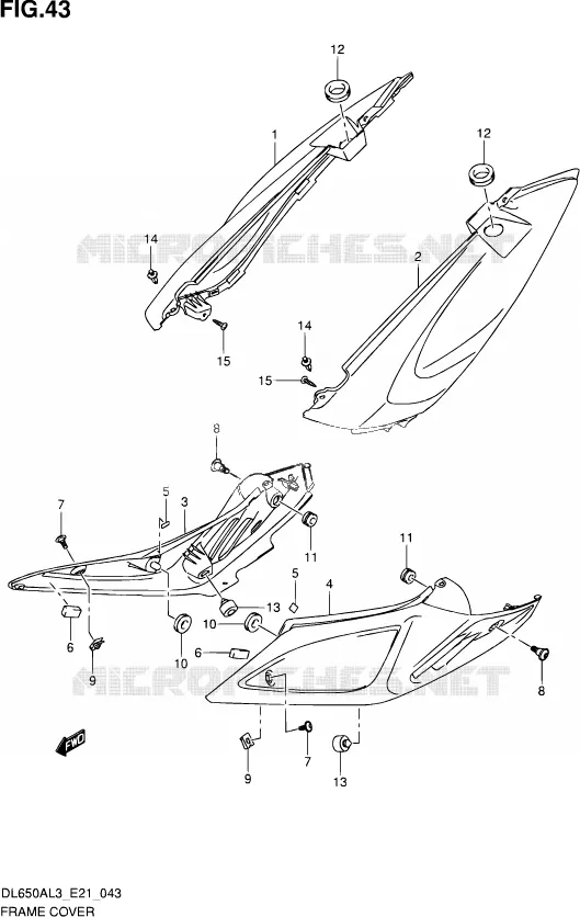 FAIRING Suzuki MOTO 650 V-STROM 2013  DL650AUE L3 (E21)