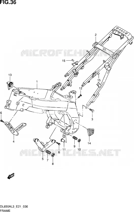 FRAME Suzuki MOTO 650 V-STROM 2013  DL650AUE L3 (E21)