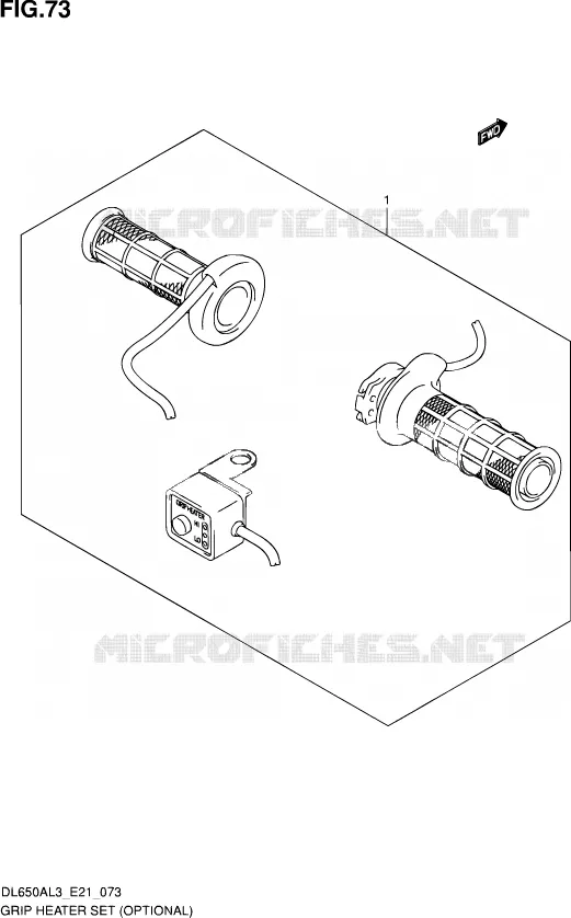 GRIP HEATER SET (OPTIONAL) Suzuki MOTO 650 V-STROM 2015  DL650AUE L3 (E21)