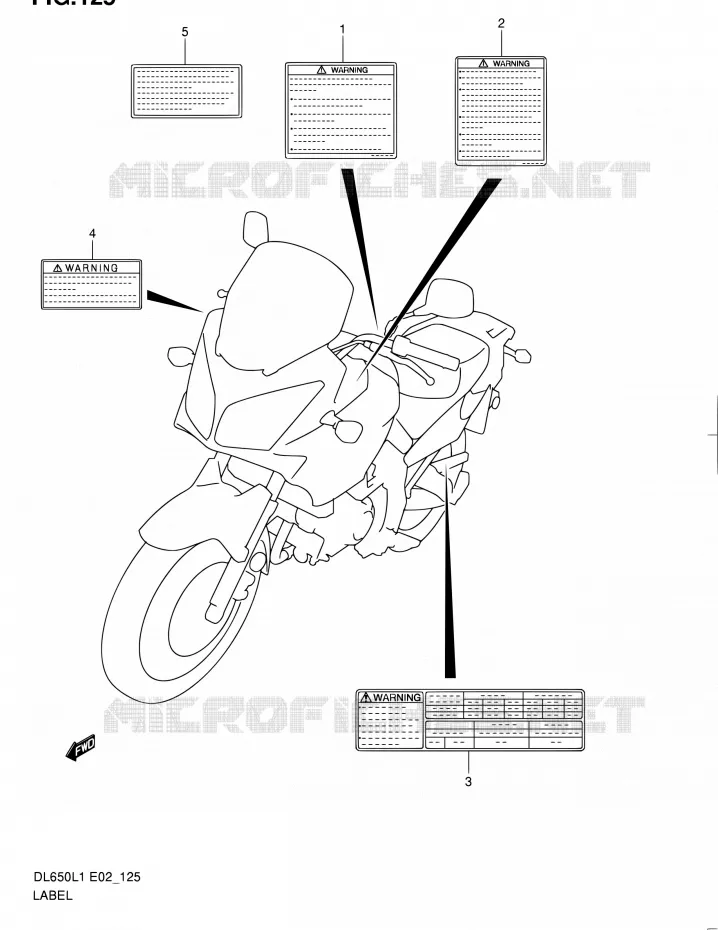 LABEL (DL650AL1 E19) Suzuki MOTO 650 V-STROM 2011  DL650UEL1(E19)
