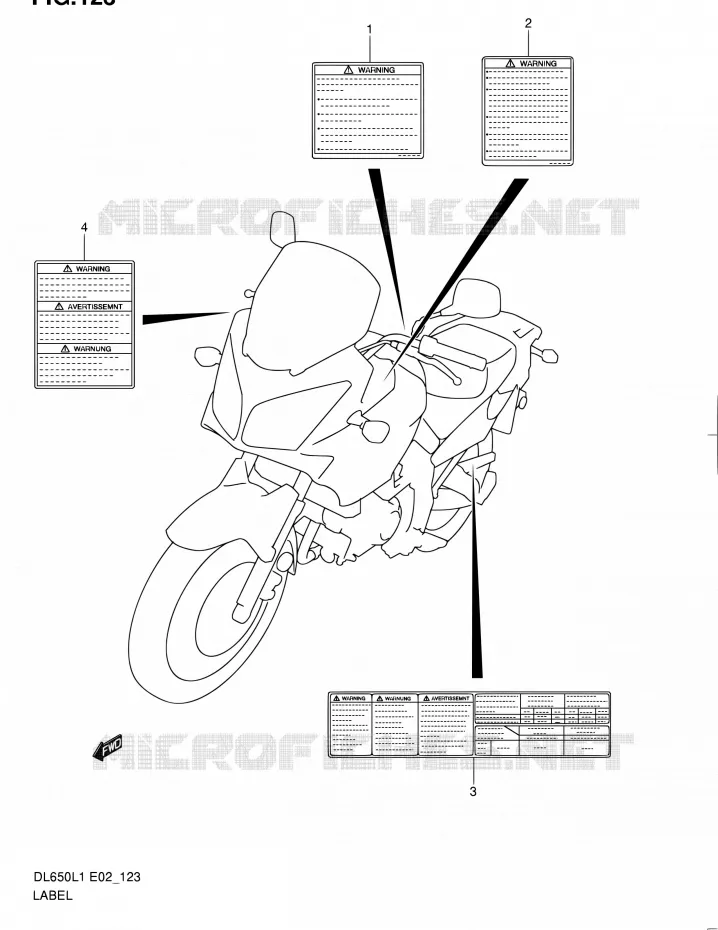 LABEL (DL650L1 E24) Suzuki MOTO 650 V-STROM 2011  DL650UEL1(E19)