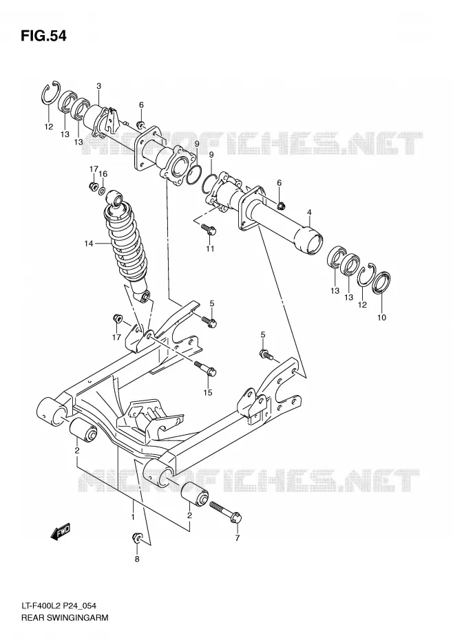 SWINGARM Suzuki QUAD 400 KINGQUAD 2012  LT-F400L2(P24)