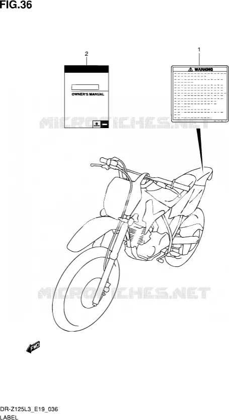 LABEL Suzuki MOTO 125 DR-Z 2013  DR-Z125 L3 (E19)
