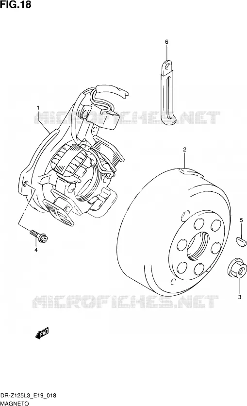 MAGNE TO Suzuki MOTO 125 DR-Z 2013  DR-Z125 L3 (E19)