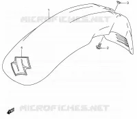 FRONT FENDER for Suzuki DR-Z 250 2001