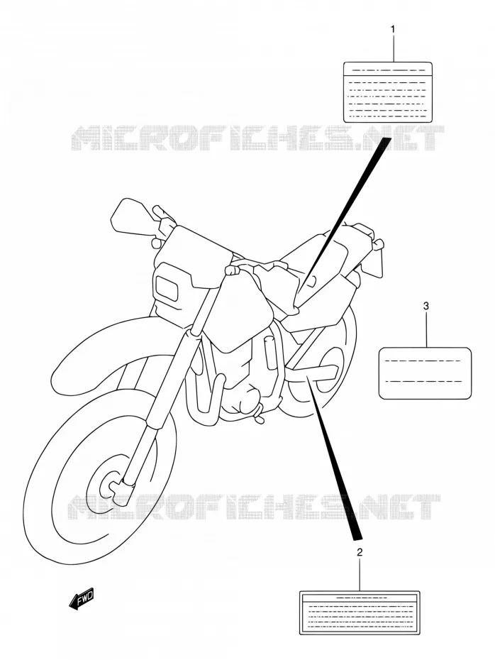 LABEL Suzuki MOTO 250 DR-Z 2005  DR-Z250 K5 (E03,E28,E33)