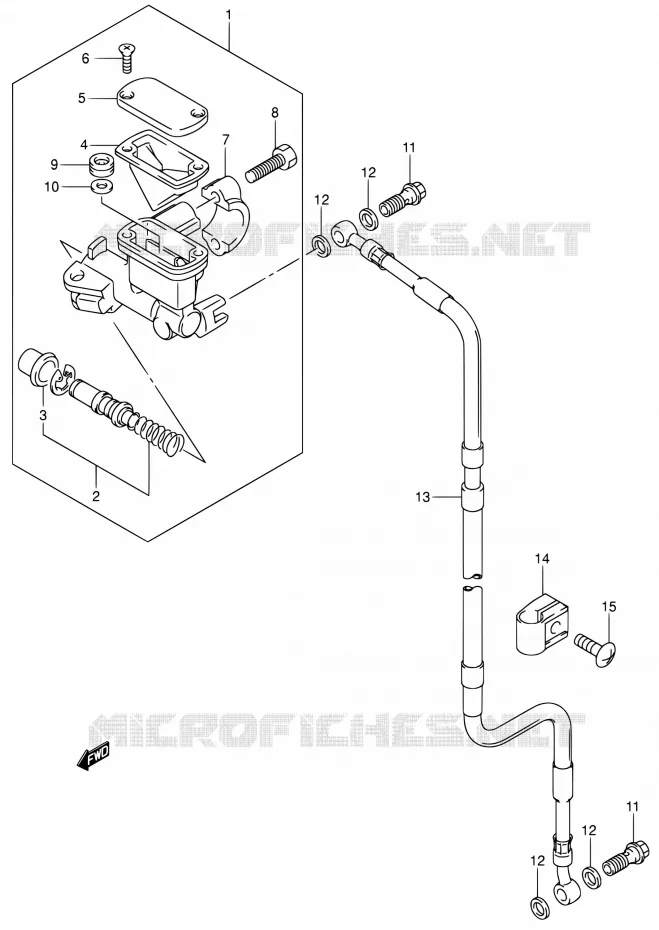 FR. MASTER CYLINDER (VOIR NOTE) Suzuki MOTO 400 DR-Z 2002  DR-Z400EK2(E24)