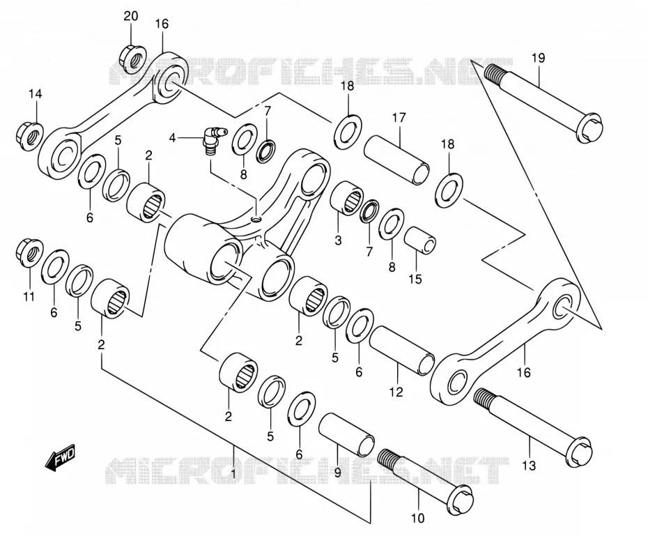 SHOCK ABSORBER LINKAGE Suzuki MOTO 400 DR-Z 2002  DR-Z400EK2(E24)