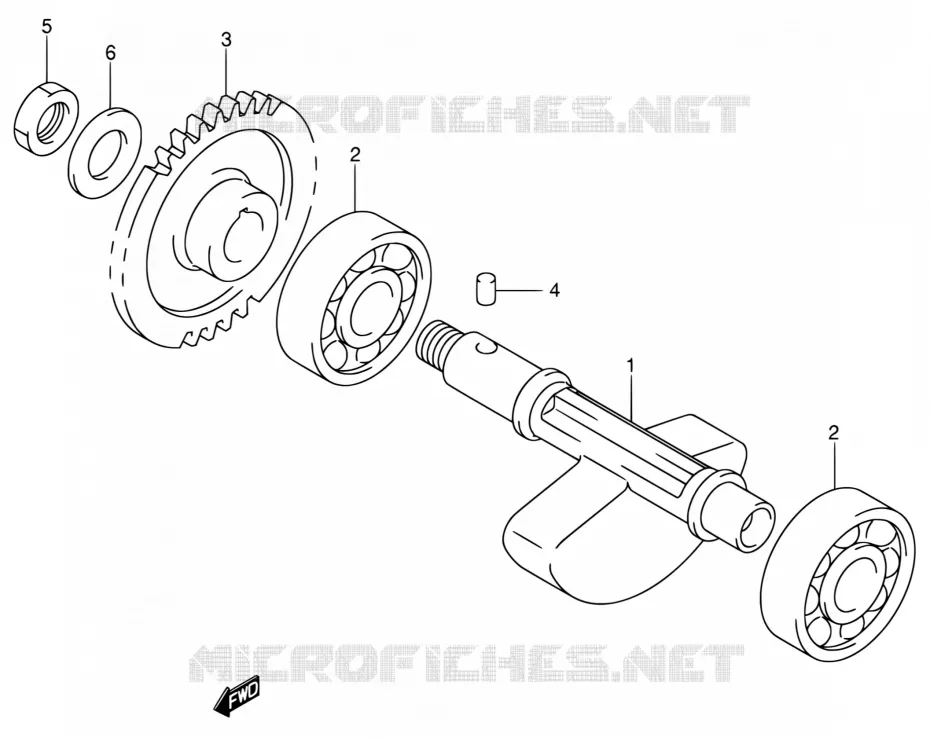 CRANK BALANCER Suzuki MOTO 400 DR-Z 2003  DR-Z400EK3(E24)