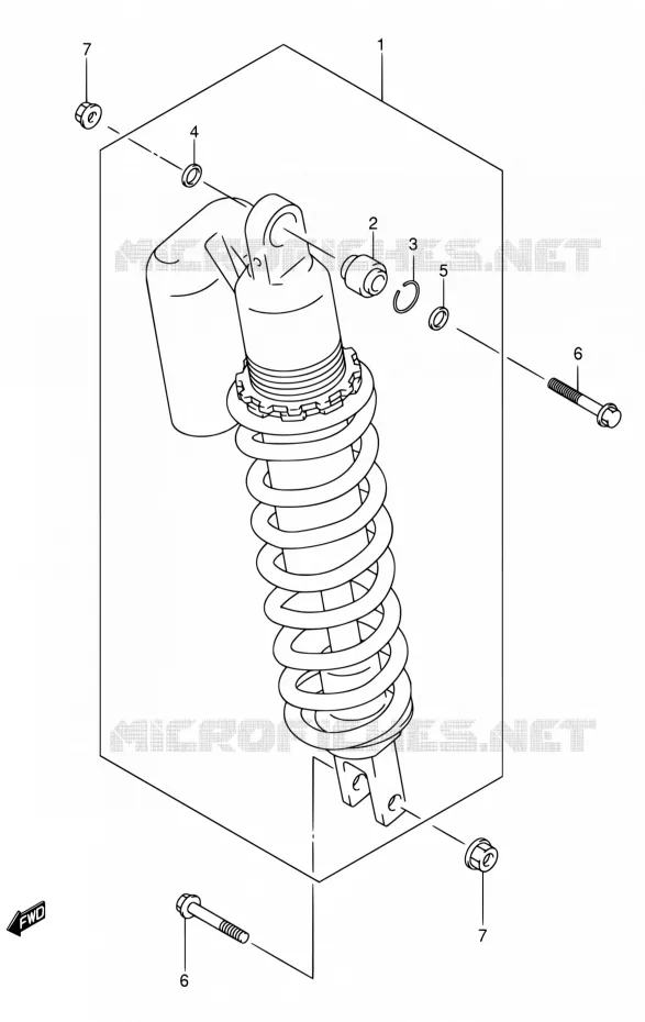 REAR DAMPER (DR-Z400EY/EK1/EK2/EK3/EK4 E24) Suzuki MOTO 400 DR-Z 2003  DR-Z400EK3(E24)