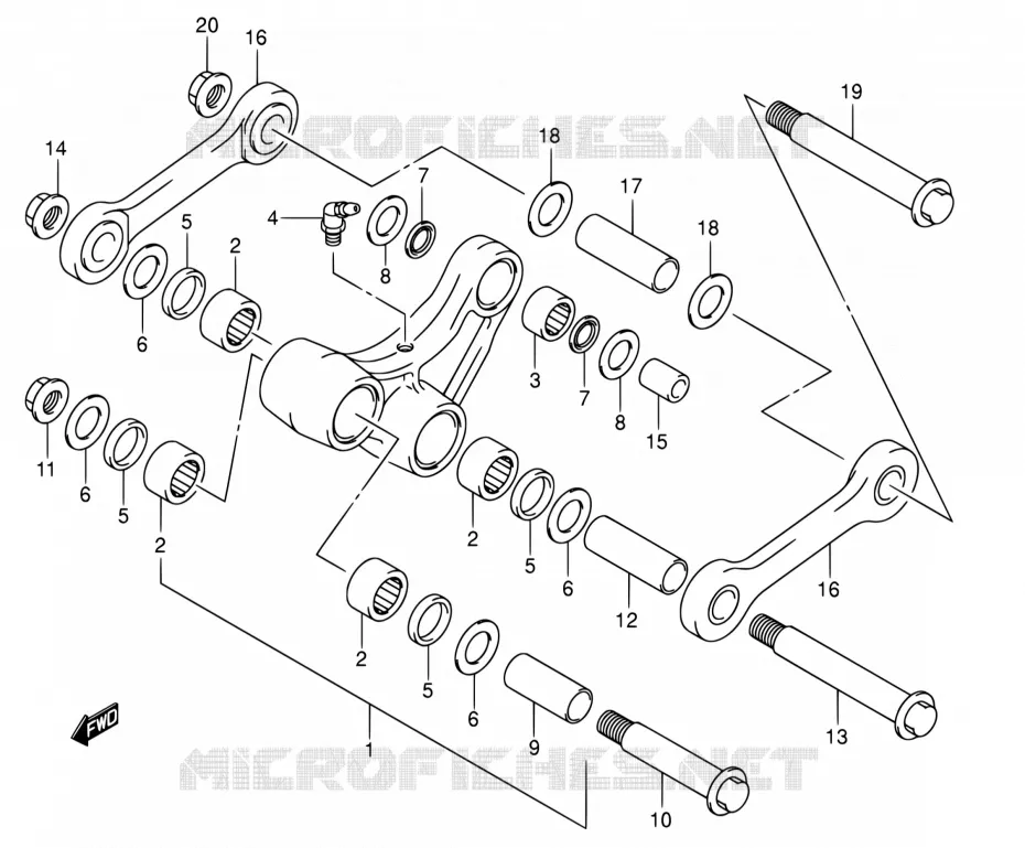 SHOCK ABSORBER LINKAGE Suzuki MOTO 400 DR-Z 2003  DR-Z400EK3(E24)