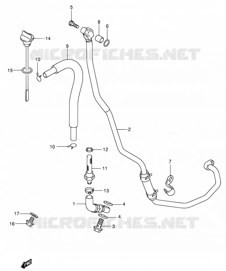 OIL HOSE Suzuki MOTO 400 DR-Z 2004  DR-Z400EK4(E24)