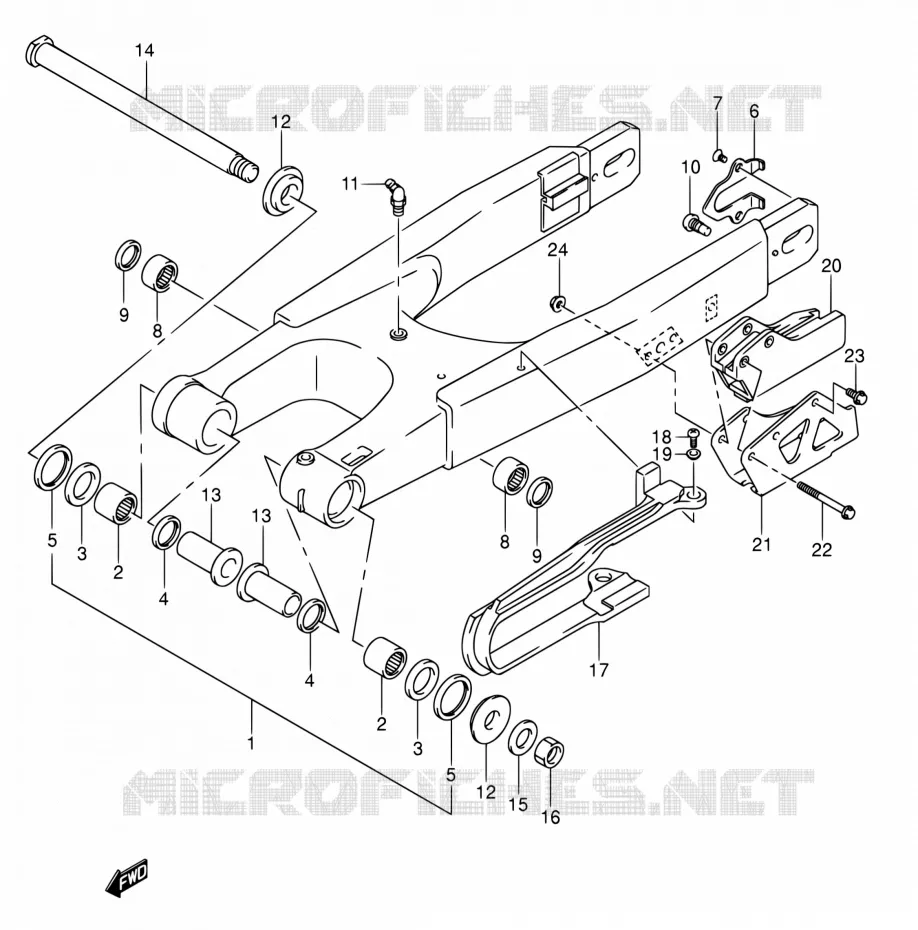 SWINGARM Suzuki MOTO 400 DR-Z 2005  DR-Z400E K5 (E03,E28,E33)