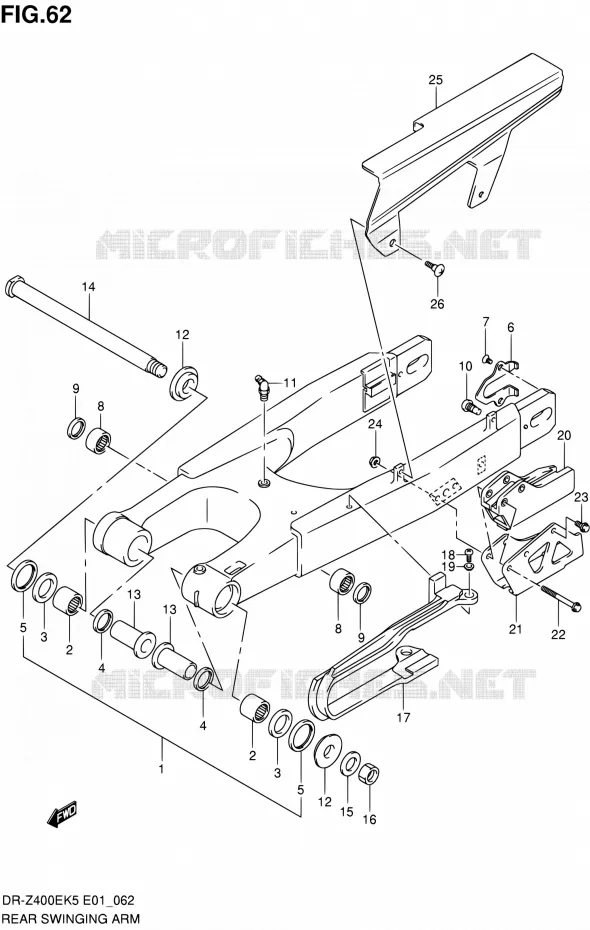 SWINGARM Suzuki MOTO 400 DR-Z 2005  DR-Z400EK5(E24)