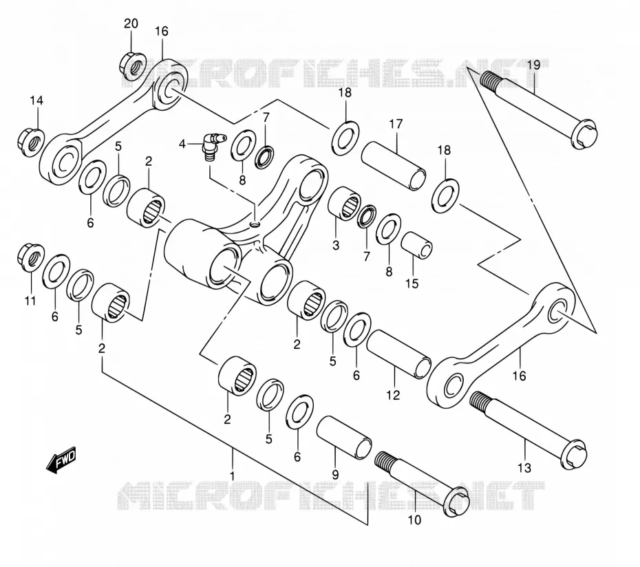 SHOCK ABSORBER LINKAGE Suzuki MOTO 400 DR-Z 2006  DR-Z400E K6 (E03,E28,E33)
